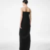 Elegantes trägerloses Abendkleid aus Wolle