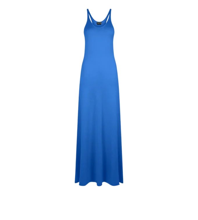 Feines, ärmelloses, langes Tanktop-Kleid aus Merinowolle