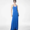 Feines, ärmelloses, langes Tanktop-Kleid aus Merinowolle
