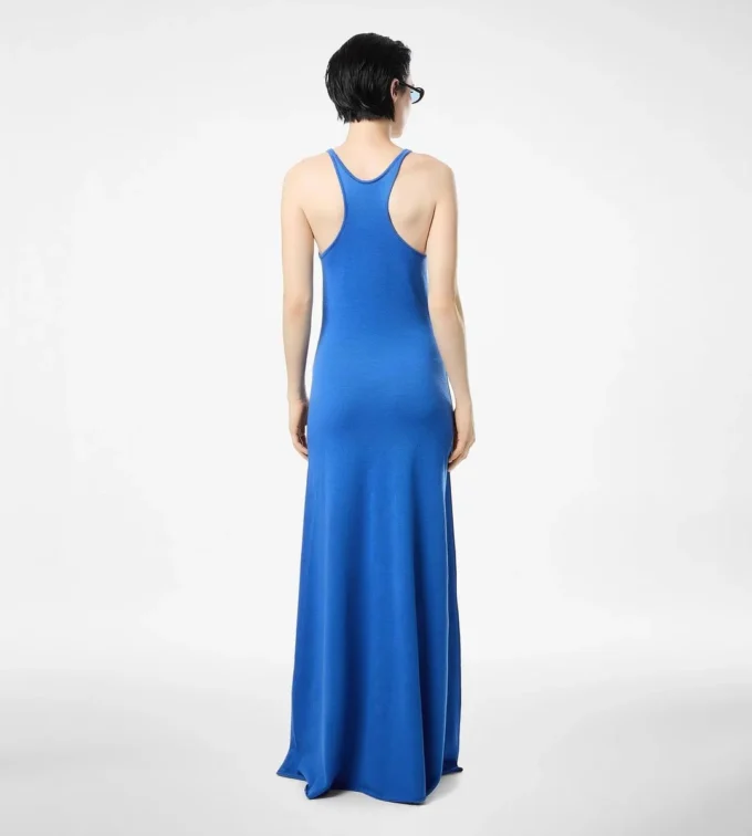 Feines, ärmelloses, langes Tanktop-Kleid aus Merinowolle