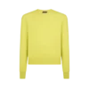 Filz-Kaschmir-Pullover mit Rundhalsausschnitt