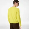 Filz-Kaschmir-Pullover mit Rundhalsausschnitt
