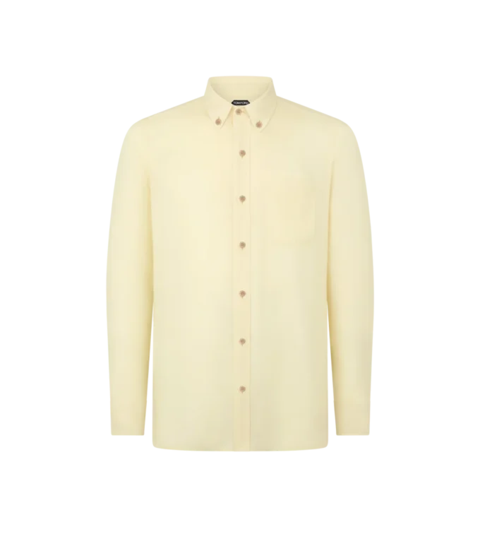 Flüssiges Gabardine-Hemd in schmaler Passform