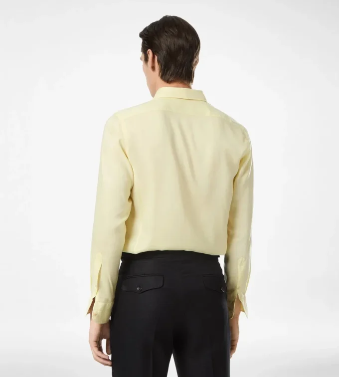 Flüssiges Gabardine-Hemd in schmaler Passform