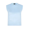 Gebürstetes Seidenjersey-Tanktop mit Rundhalsausschnitt