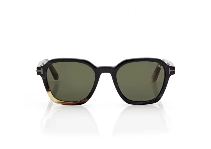 Geometrische Horn-Sonnenbrille