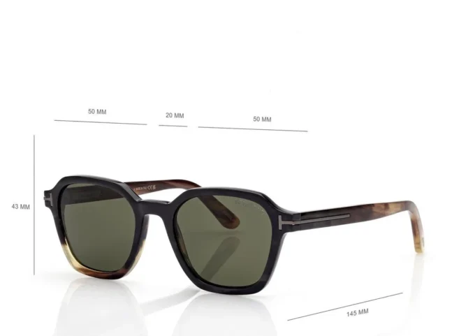 Geometrische Horn-Sonnenbrille