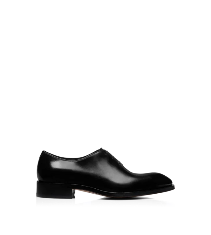 Gepolsterter Leder-Schnürschuh