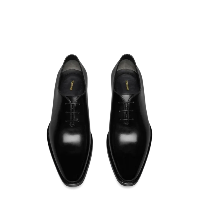 Gepolsterter Leder-Schnürschuh