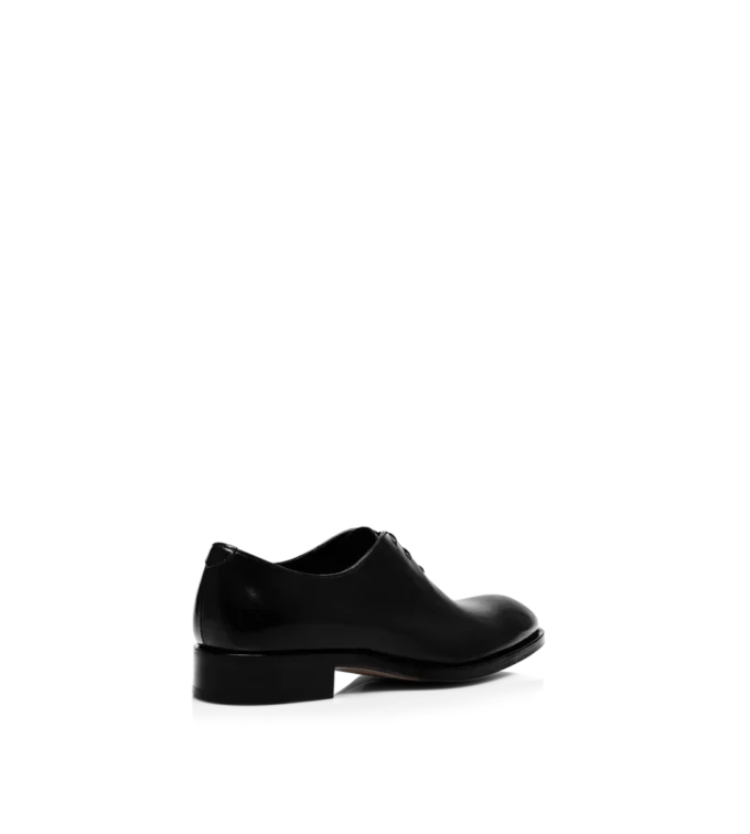 Gepolsterter Leder-Schnürschuh