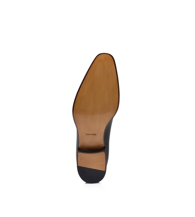 Gepolsterter Leder-Schnürschuh