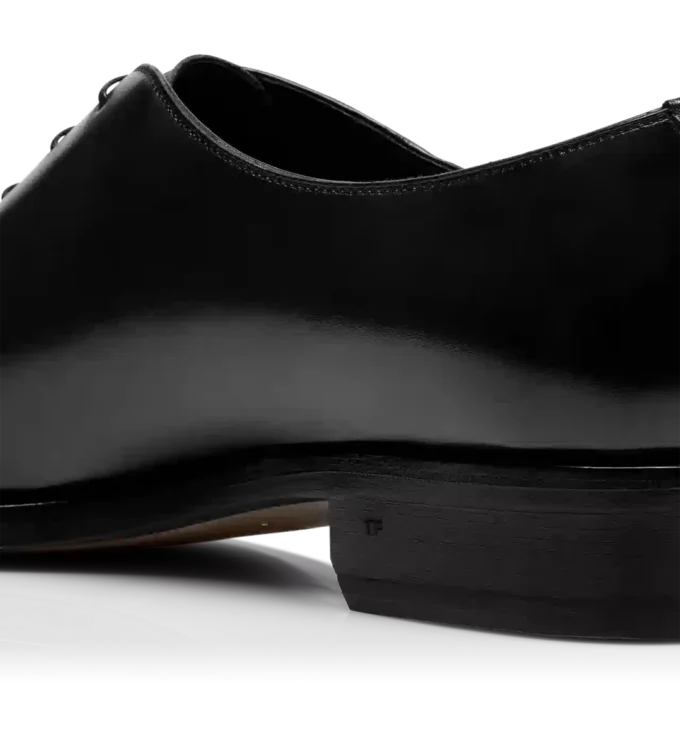 Gepolsterter Leder-Schnürschuh
