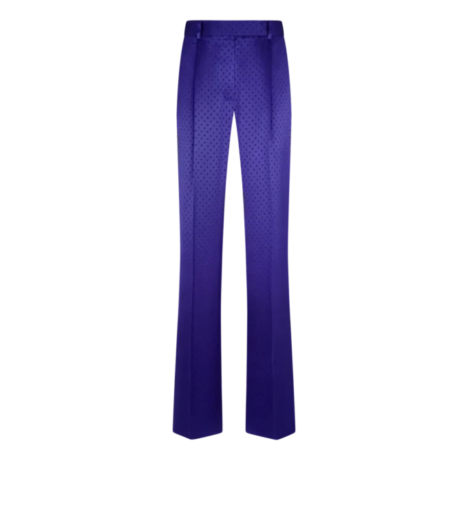 Gepunktete Jacquard-Plisseehose