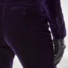Gerade geschnittene Hose aus Baumwollsamt