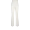 Gerade geschnittene Hose aus Wolle und Seide mit Schattenstreifen