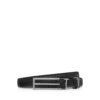 Geschmeidiger Ledergürtel mit Metall-T-Schlaufe