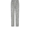 Gestreifte Seiden-Pyjama-Hose mit Paspelierung