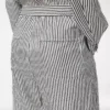 Gestreifte Seiden-Pyjama-Hose mit Paspelierung