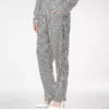 Gestreifte Seiden-Pyjama-Hose mit Paspelierung