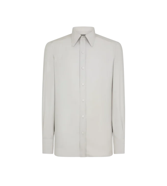 Gewaschenes Slim-Fit-Hemd aus Twill