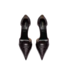 Glänzende Eva D’Orsay Pumps aus geprägtem Krokodilleder