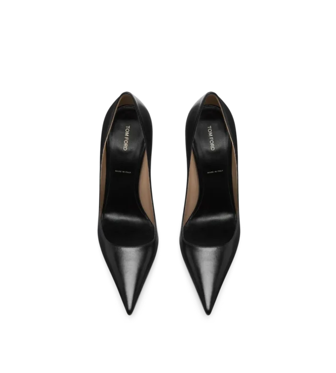 Glänzende Lederpumps