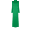 Glänzendes Abendkleid aus Krepp mit Stehkragen