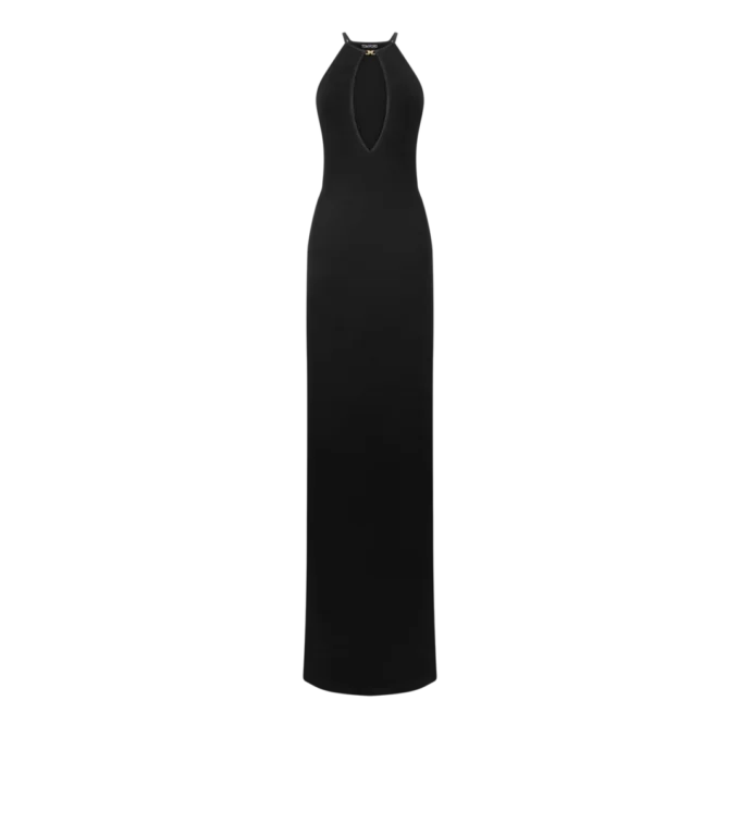 Halterneck-Abendkleid mit Cut-Out