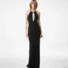 Halterneck-Abendkleid mit Cut-Out