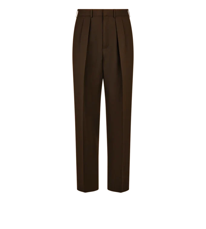 Hose mit doppelter Falte aus gebrochenem Twill