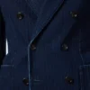 Indigo-Jacke mit Fischgrätenmuster