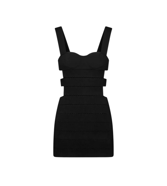 Intarsien-Strick-Minikleid