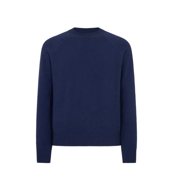 Kaschmir-Lammwollpullover mit Rundhalsausschnitt