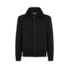 Kaschmir-Strickjacke mit Lammfellkragen