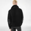 Kaschmir-Strickjacke mit Lammfellkragen