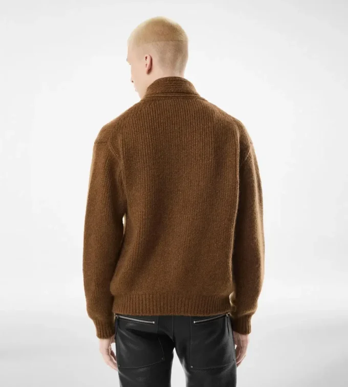 Kaschmir-Strickjacke mit Schalkragen