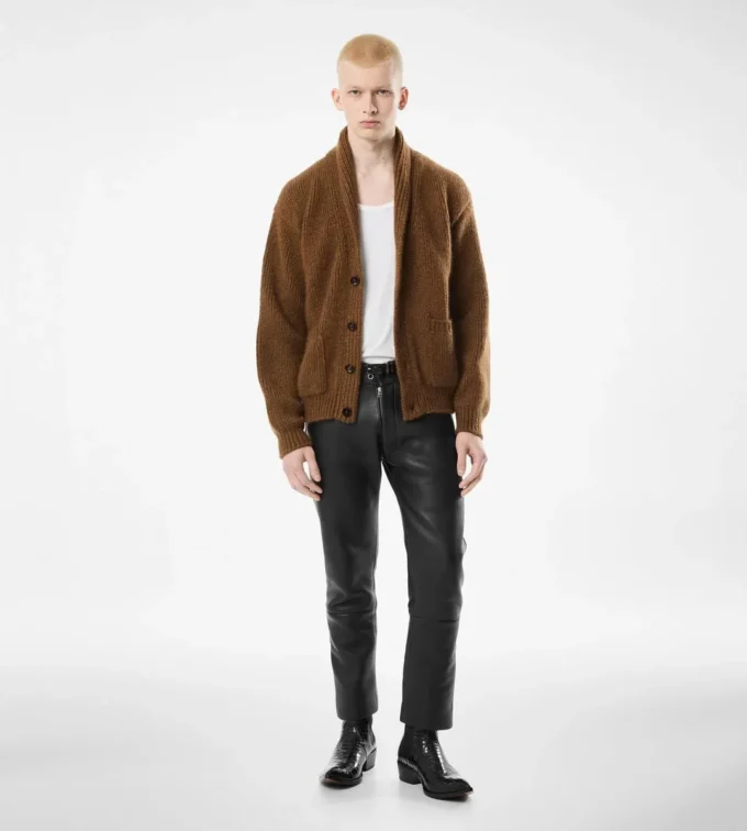 Kaschmir-Strickjacke mit Schalkragen