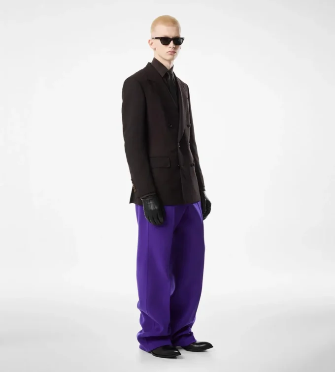 Kaschmirhose mit doppelt teilbarer Twill-Struktur