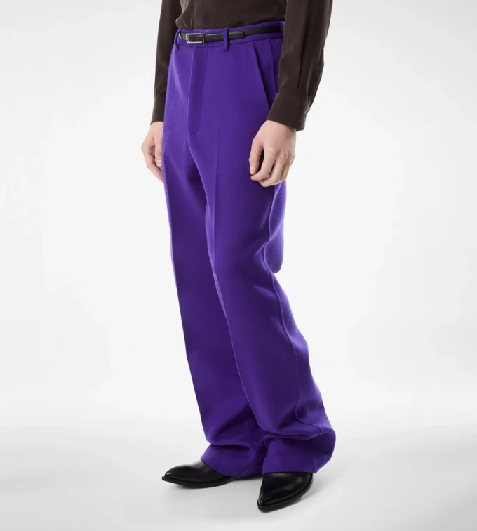 Kaschmirhose mit doppelt teilbarer Twill-Struktur