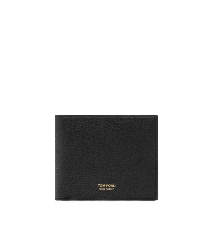 Klassische Brieftasche aus genarbtem Leder