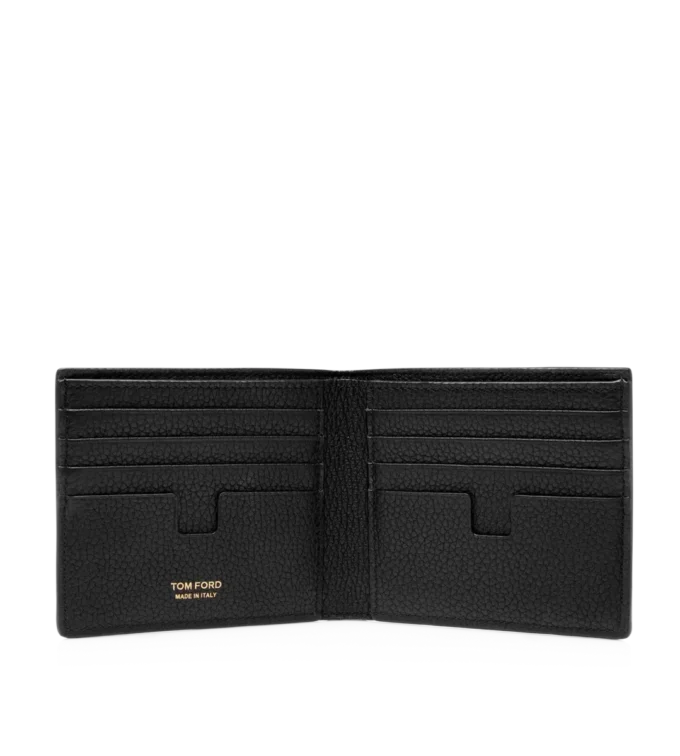 Klassische Brieftasche aus genarbtem Leder