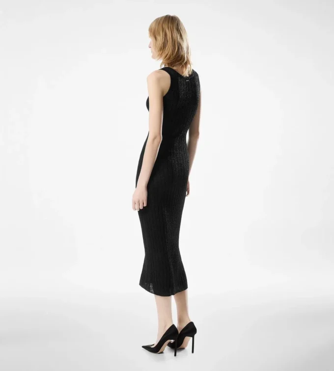 Knielanges Weste-Kleid mit Tom Ford Metallplakette