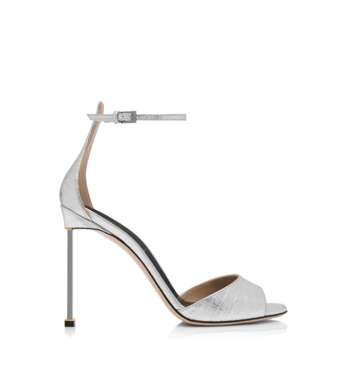 Laminierte, bedruckte Tejus Spire Sandalette mit Fesselriemchen