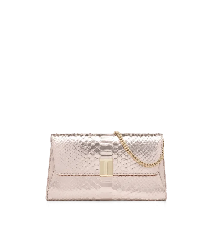 Laminierte Python Nobile Clutch mit Prägung