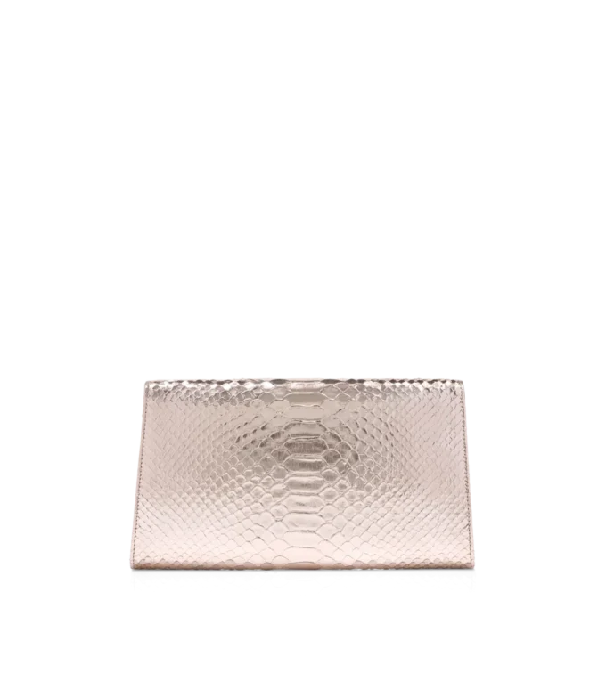 Laminierte Python Nobile Clutch mit Prägung