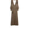 Langes Kleid mit V-Ausschnitt und offenem Rücken