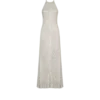 Langes Neckholder-Kleid mit offenem Rücken und Tom Ford Metallplakette