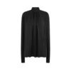 Langärmelige Bluse aus gewaschener Seidengeorgette