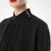 Langärmelige Bluse aus gewaschener Seidengeorgette