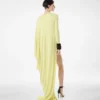 Langärmeliges Abendkleid aus Crêpe-Jersey